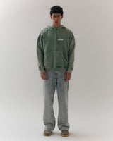 Green Basic Logo Wash Hoodie