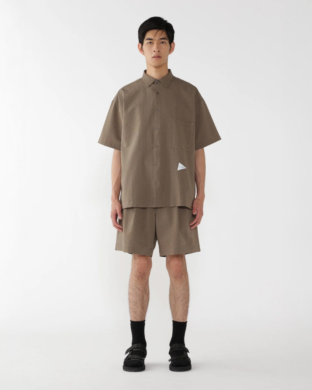 Beige 'Dry Soft Seersucker' Shirt