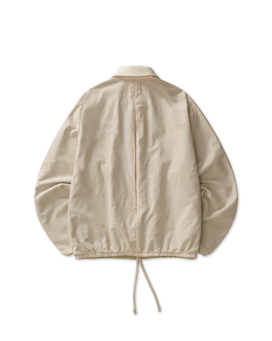 Beige Plaid Cotton Jacket