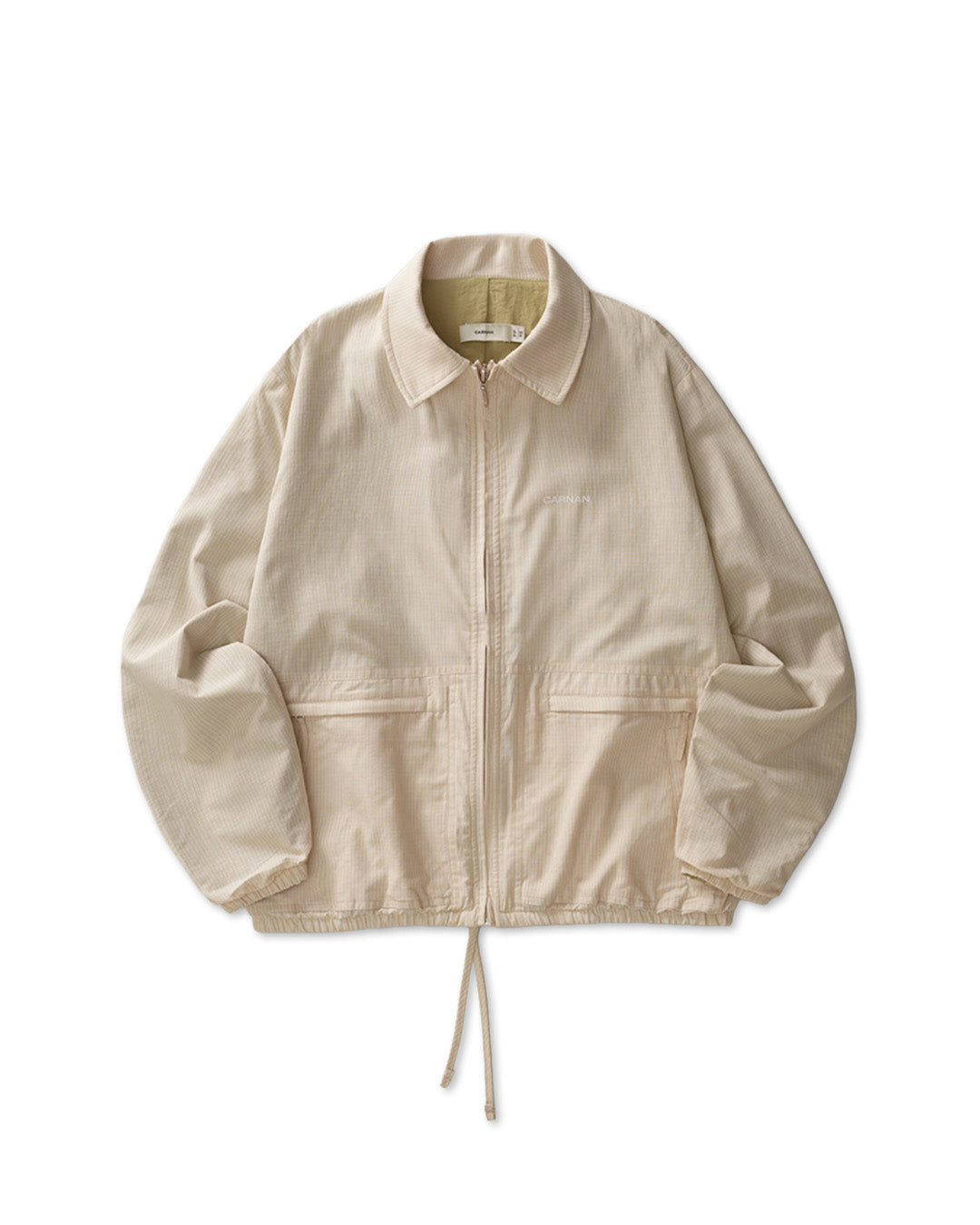 Beige Plaid Cotton Jacket