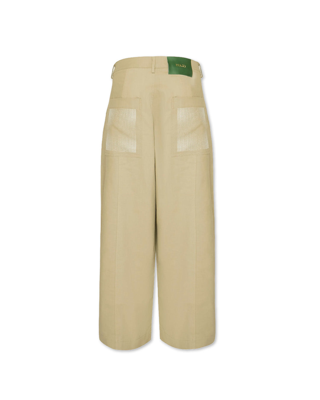 Beige Canvas 'Classic' Baggy Pants