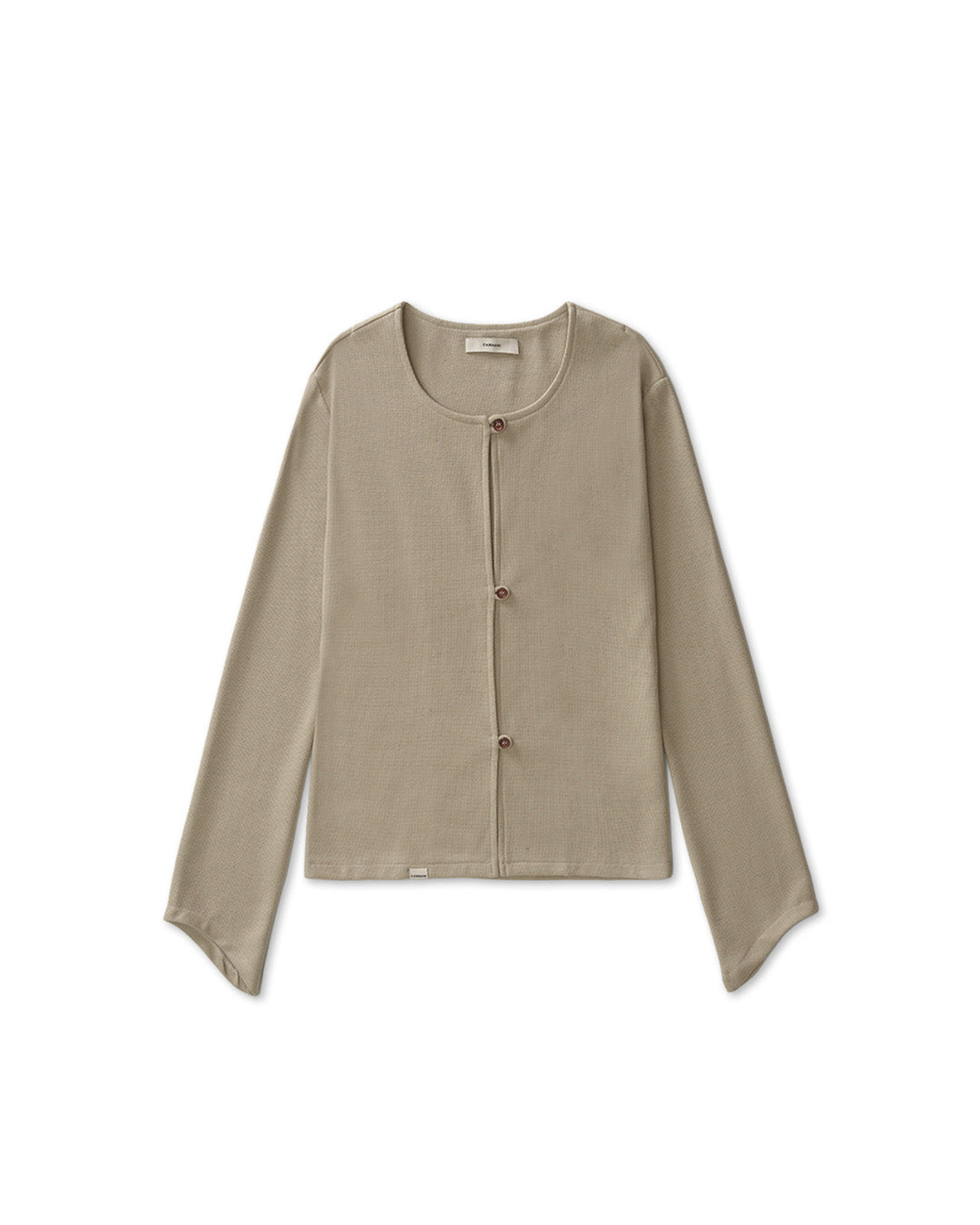 Beige 'Curved' Blouse