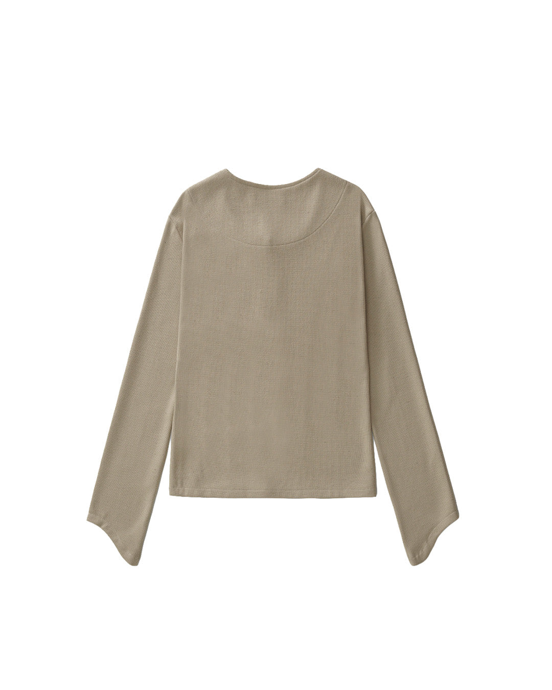Beige 'Curved' Blouse
