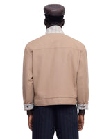 Beige Embroided Flowers Jacket