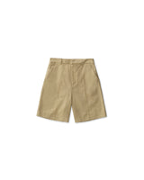 Beige 'Embroided' Tailored Shorts