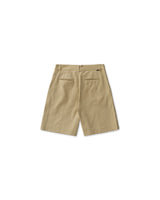 Beige 'Embroided' Tailored Shorts
