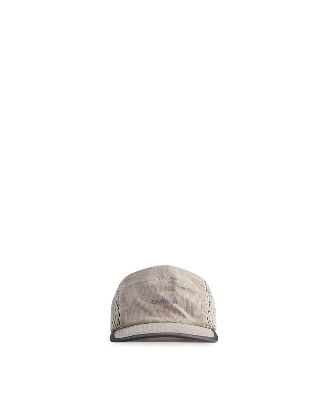 Beige 'Plaid Mesh' Cap