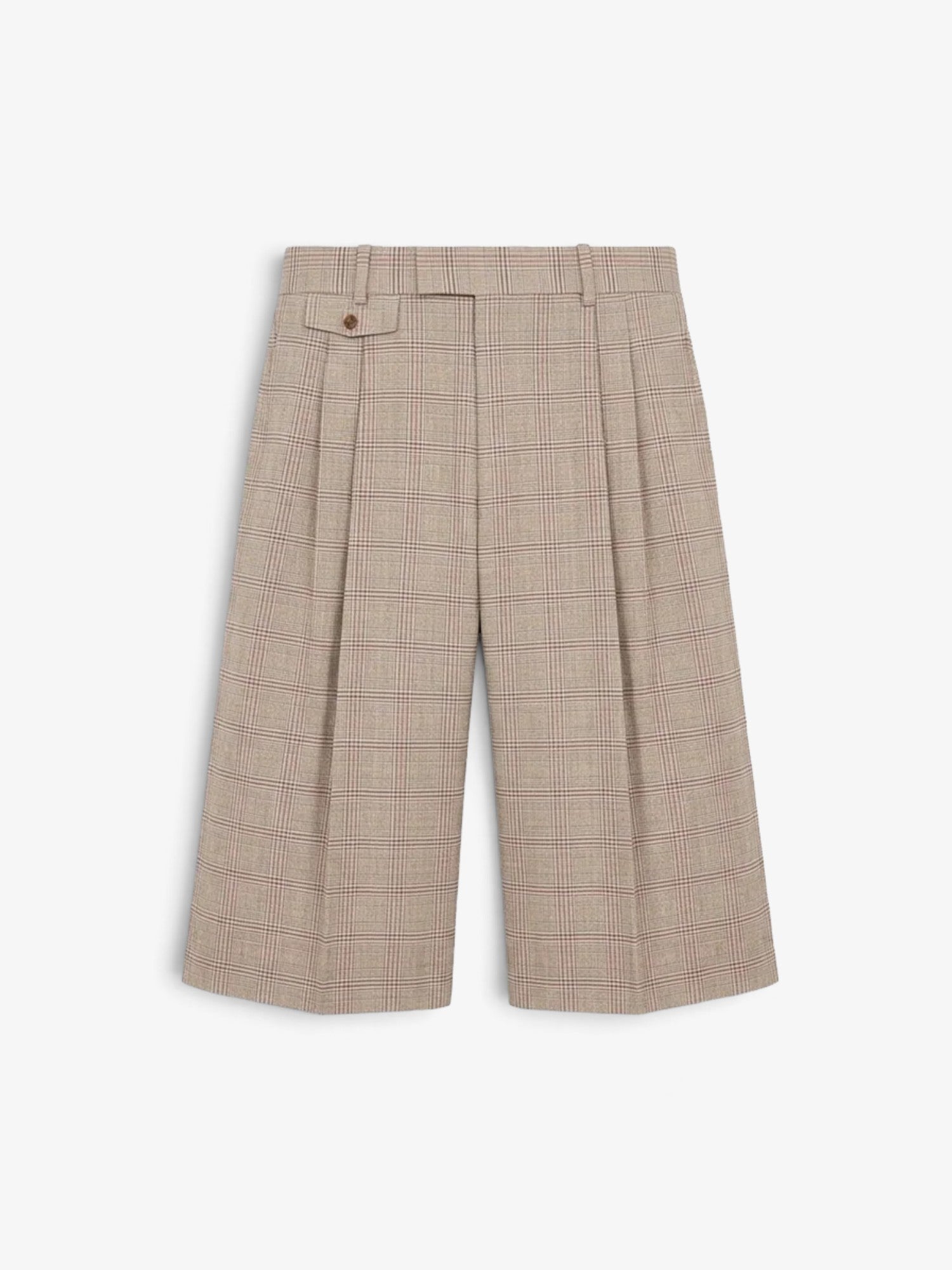 Beige 'Short Long à Carreaux' Shorts