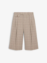 Beige 'Short Long à Carreaux' Shorts