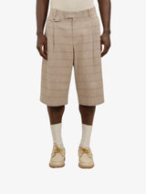Beige 'Short Long à Carreaux' Shorts