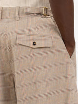 Beige 'Short Long à Carreaux' Shorts
