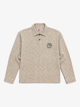 Beige 'Grid' Longsleeve Polo X WELCOME