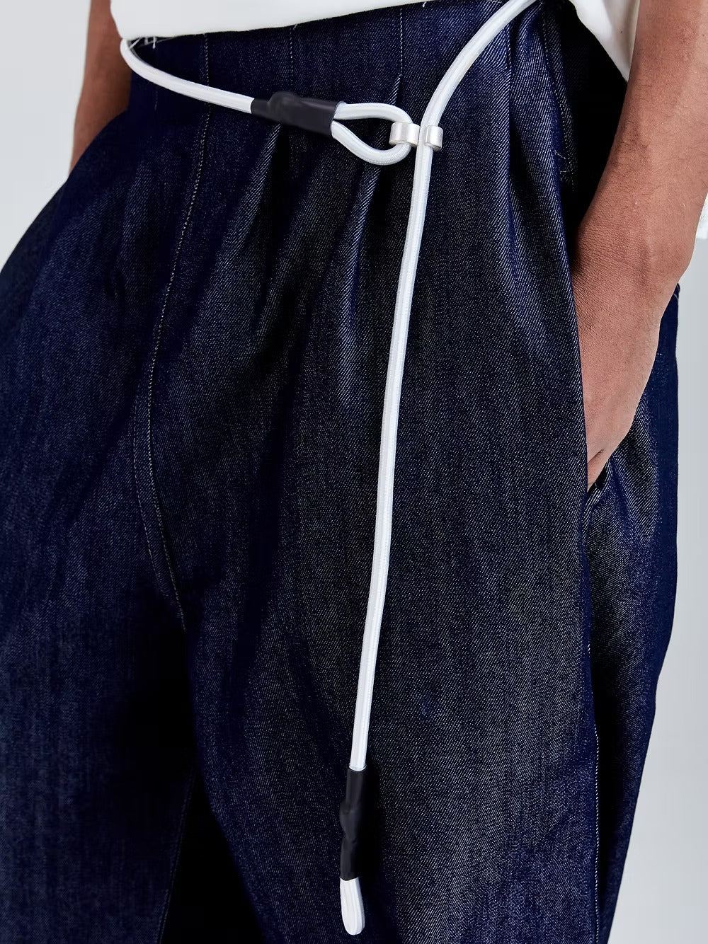 Elastic Belt - Off-White/Silver