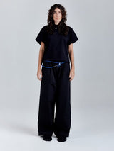 Black Wide Tech Pants
