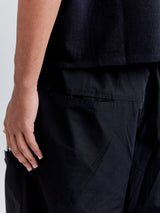 Black Wide Tech Pants