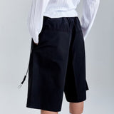 Black Wide Tech Shorts