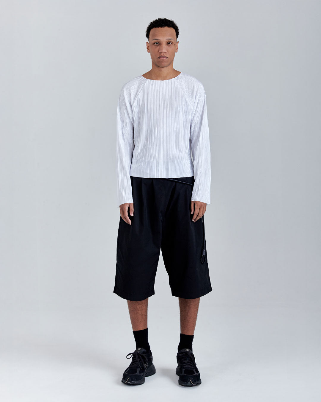 Black Wide Tech Shorts