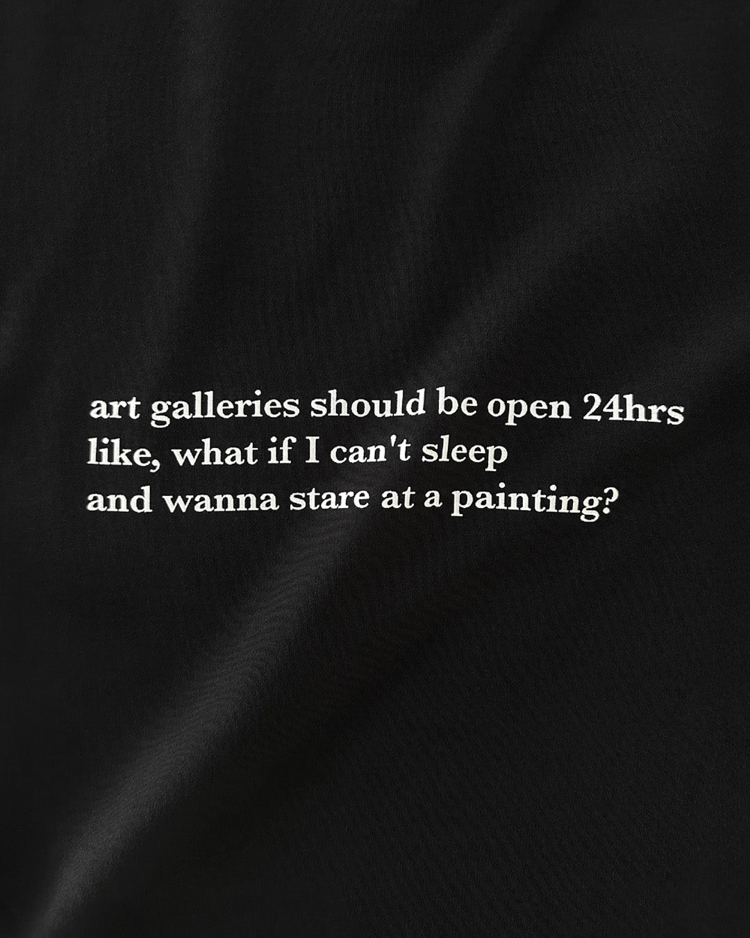 Black 'Art Galleries' Boxy Tee