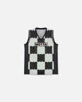 Black Checkered Basketball Tank Top