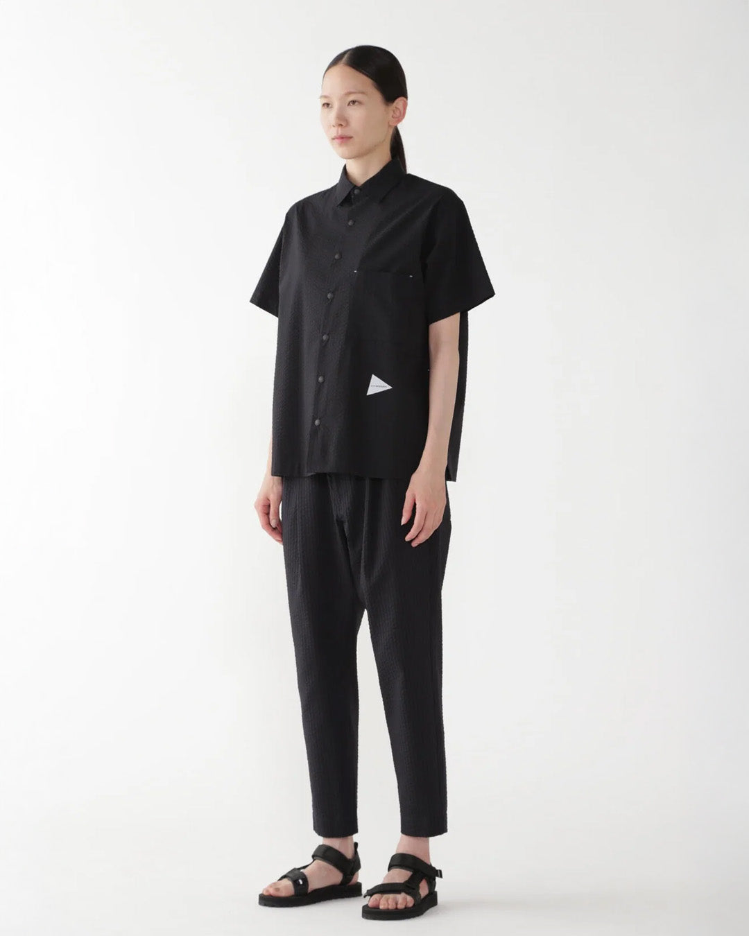 Navy 'Dry Soft Seersucker' Shirt