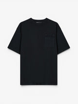 Black Embroidery Pocket Tee