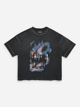 Black Faded 'Dogtown' Boxy Tee