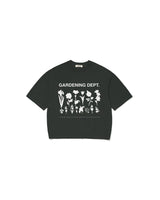Black Faded 'Gardening Dept.' Boxy Tee