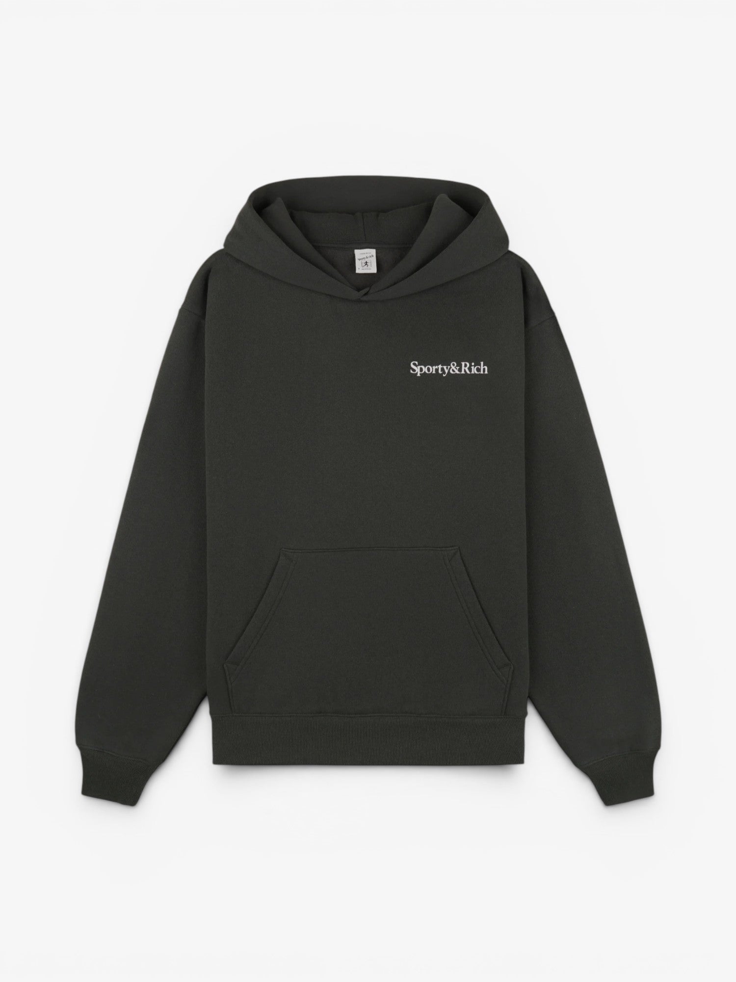 Black Faded 'Health is Wealth' Hoodie