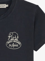 Black Faded 'In Asia' Baby Tee