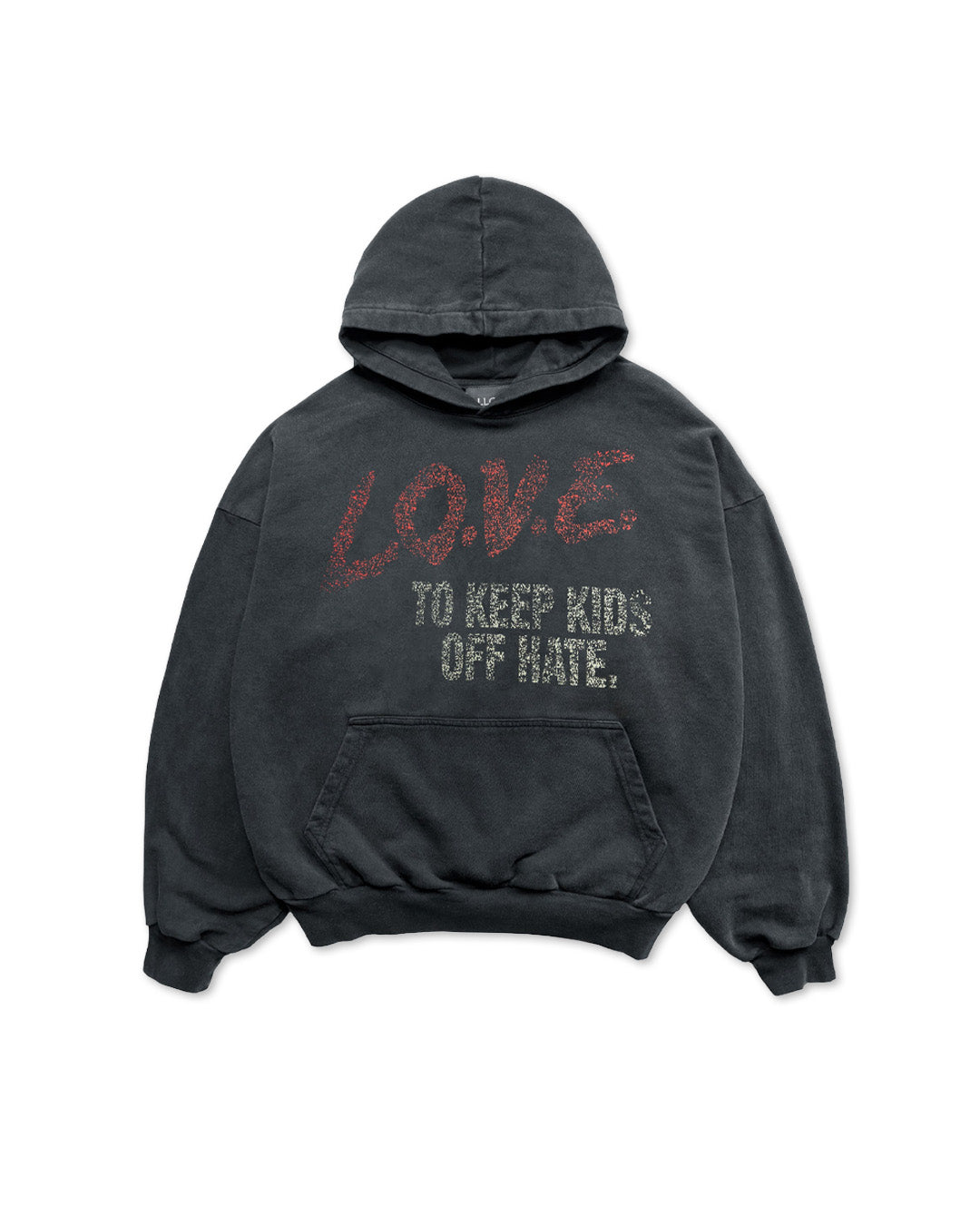 Black Faded 'L.O.V.E' Hoodie