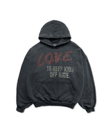 Black Faded 'L.O.V.E' Hoodie