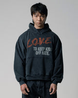 Black Faded 'L.O.V.E' Hoodie