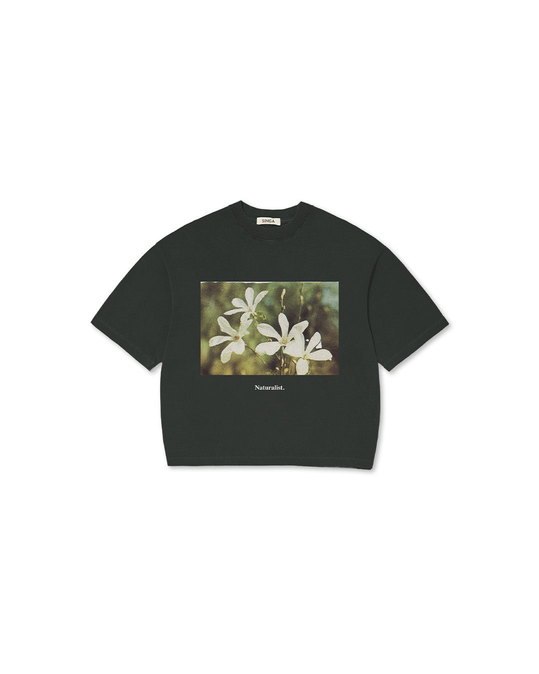 Black Faded 'Naturalist' Boxy Tee