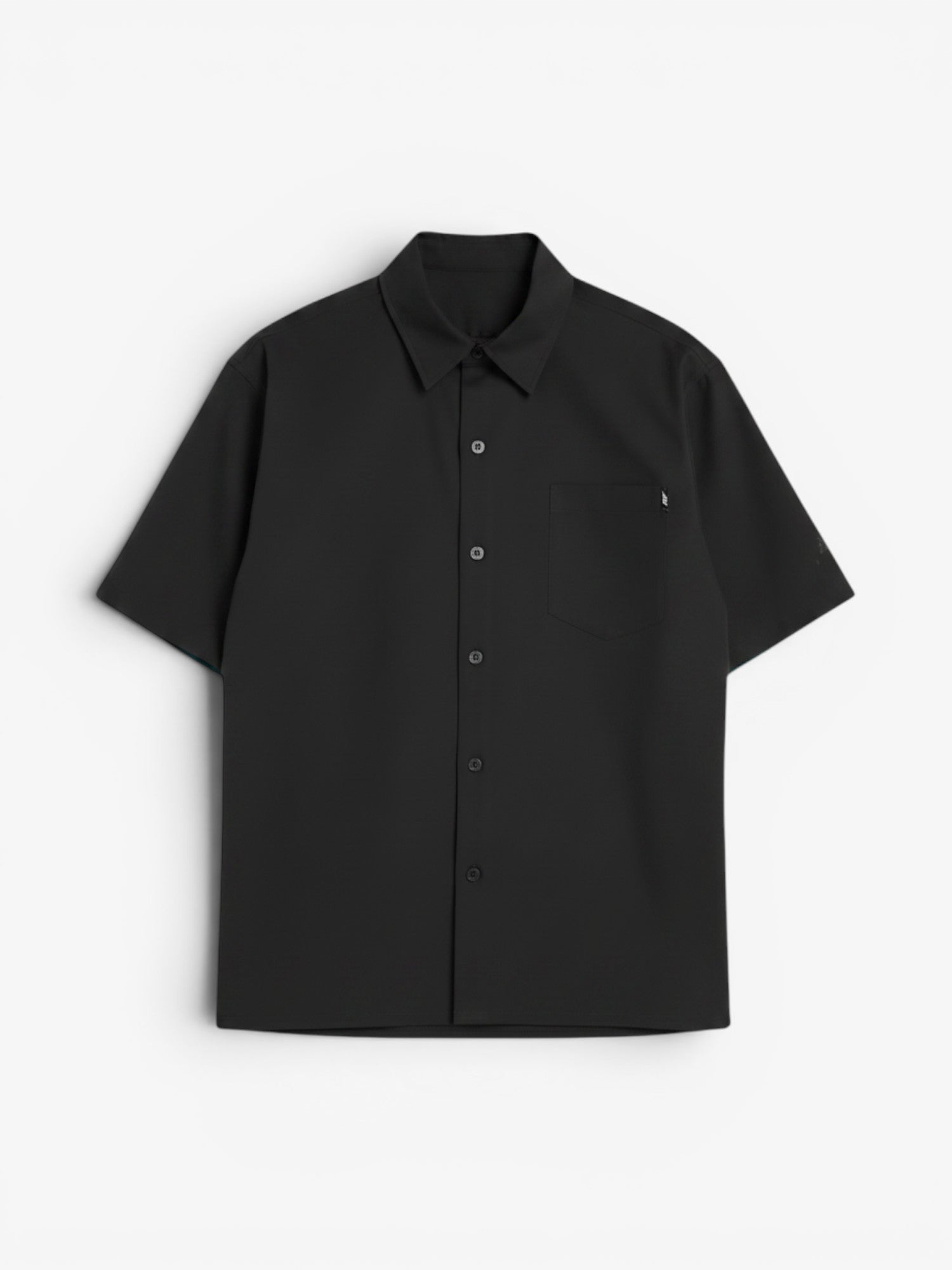 Black Faded 'Numeric' Bottom Up Shirt