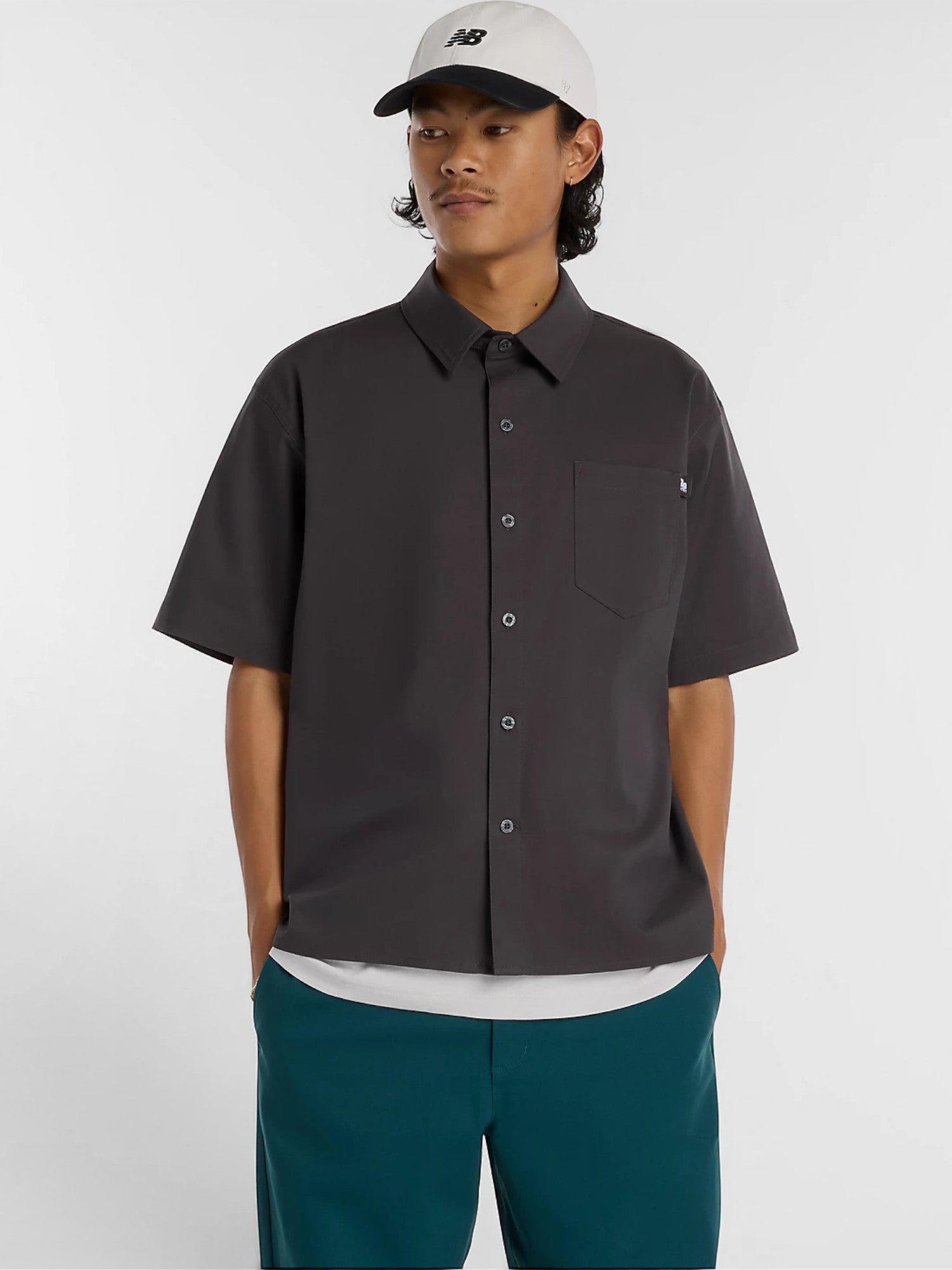 Black Faded 'Numeric' Bottom Up Shirt