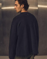 Black Faded 'Quadrile' Longsleeve Tee