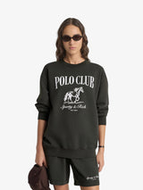Black Faded 'Stallion' Crewneck