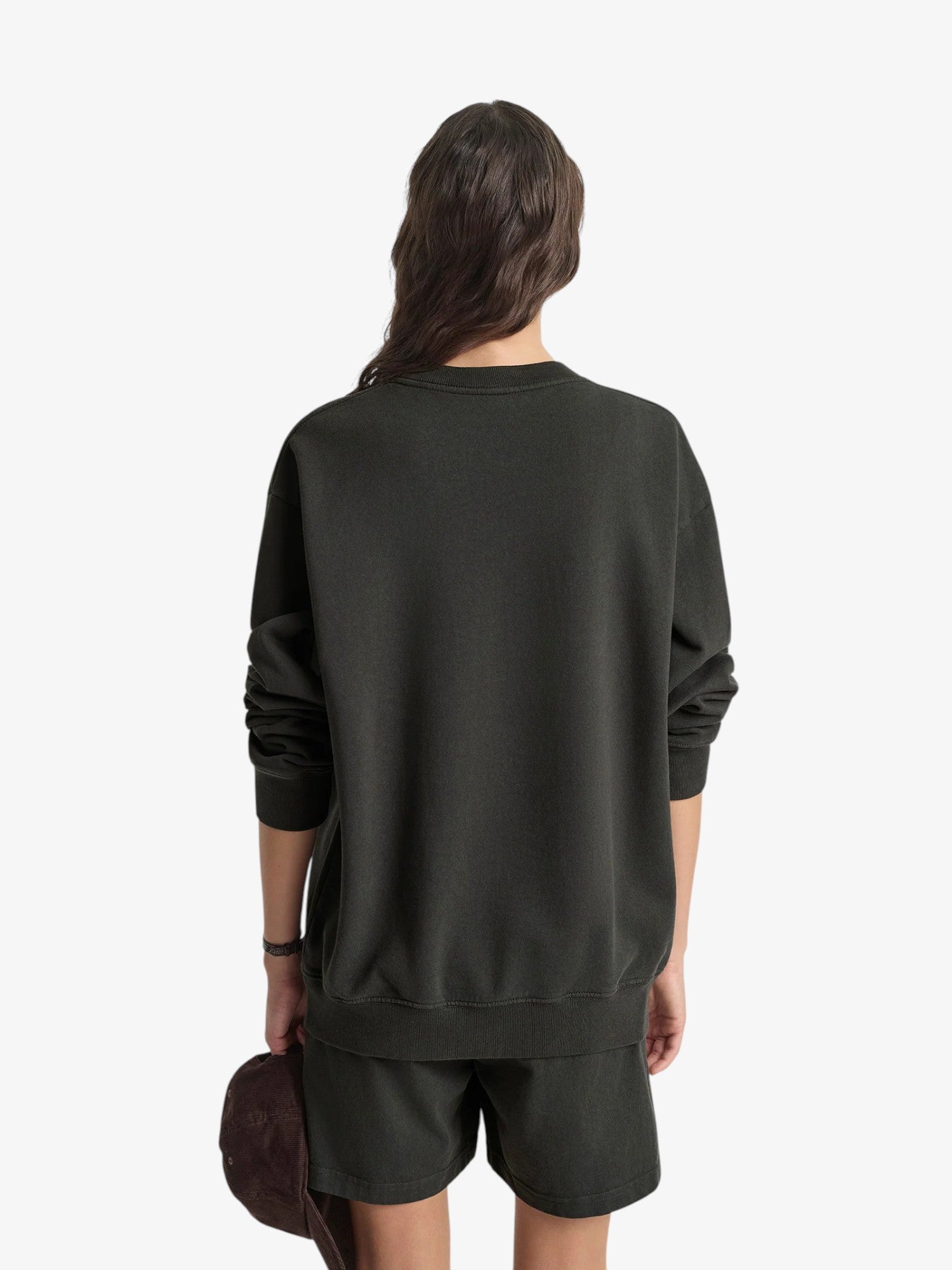 Black Faded 'Stallion' Crewneck