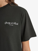 Black Faded 'Stallion' Tee