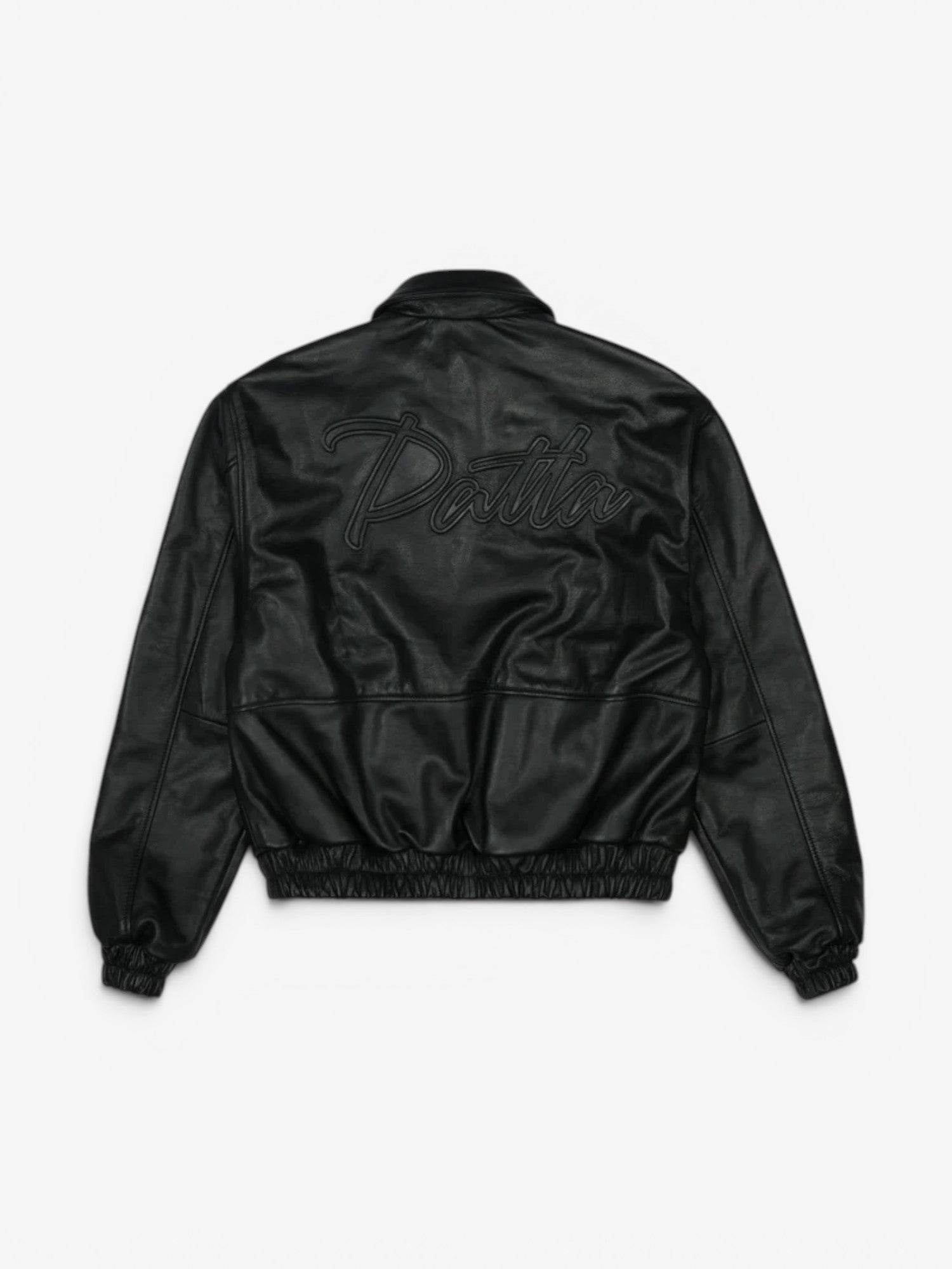 Black Leather Bomber Jacket