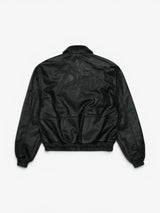 Black Leather Bomber Jacket