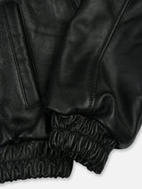 Black Leather Bomber Jacket