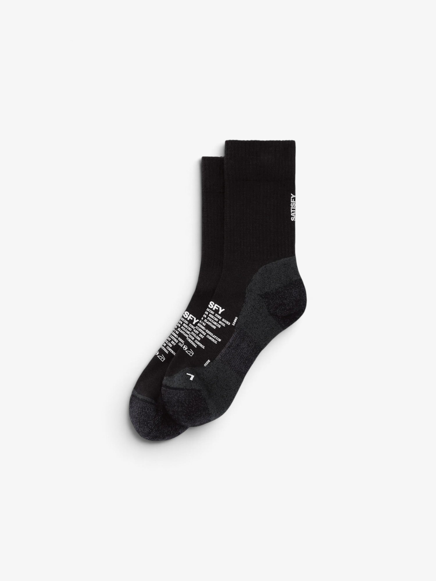 Black Merino Nylon Tube Socks