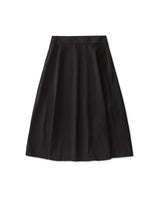Black Pelleted Midi Skirt