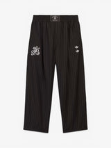 Black 'Pinstripe' Track Pants X WILLY CHAVARRIA