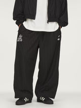 Black 'Pinstripe' Track Pants X WILLY CHAVARRIA