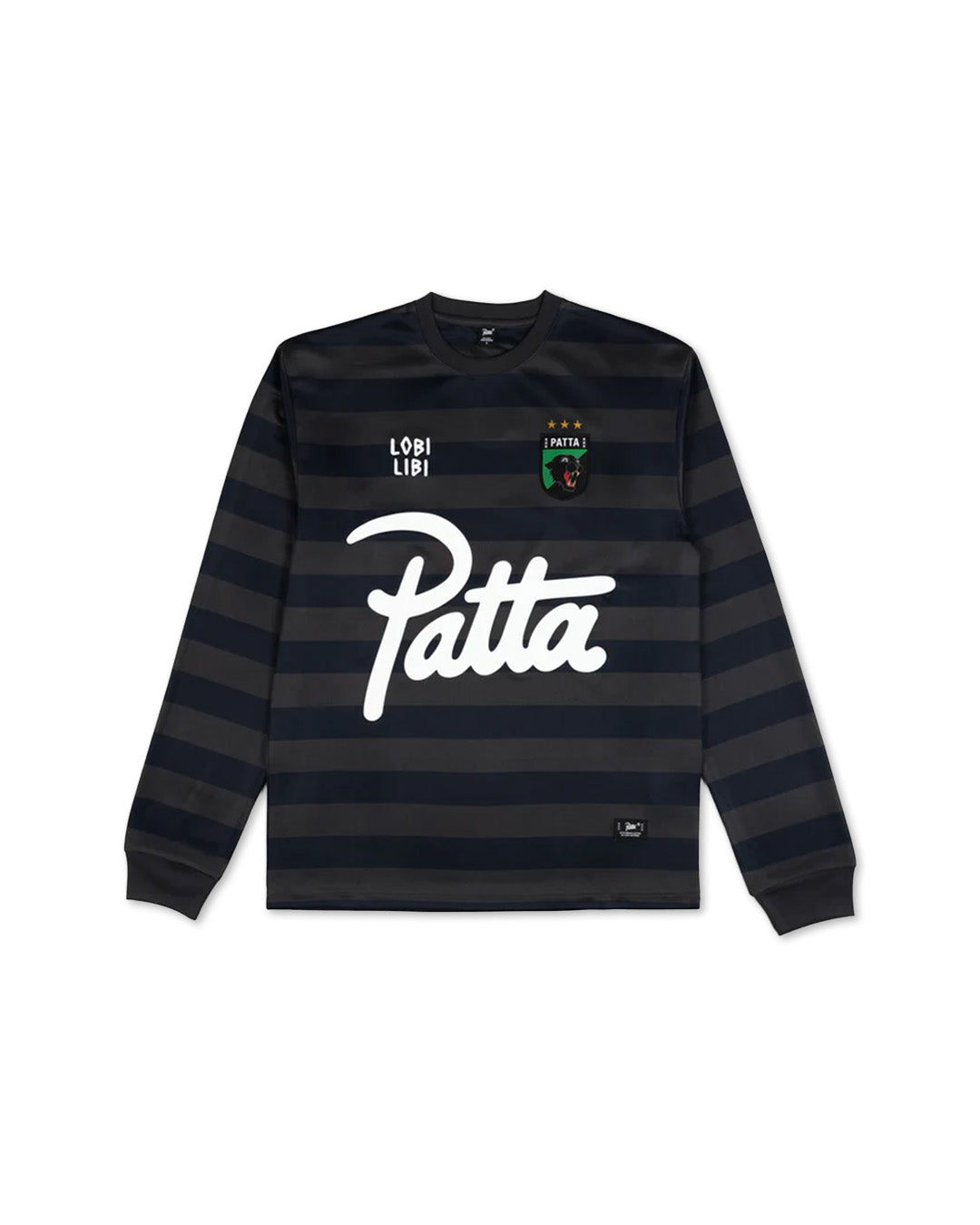 Black Striped 'Football' Longsleeve Jersey