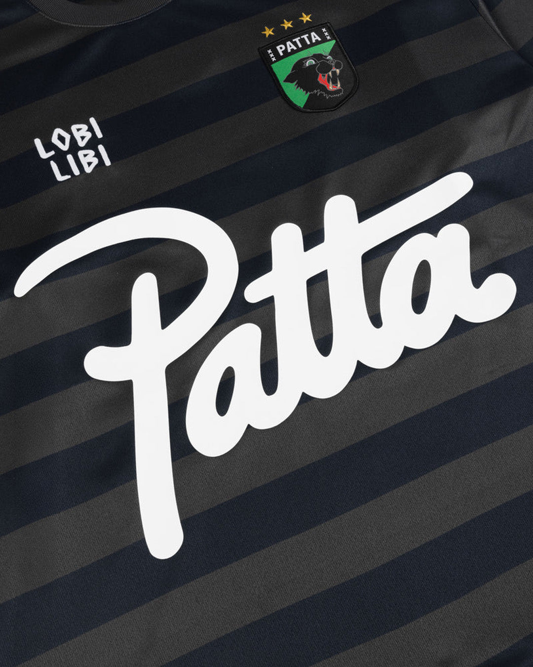 Black Striped 'Football' Longsleeve Jersey