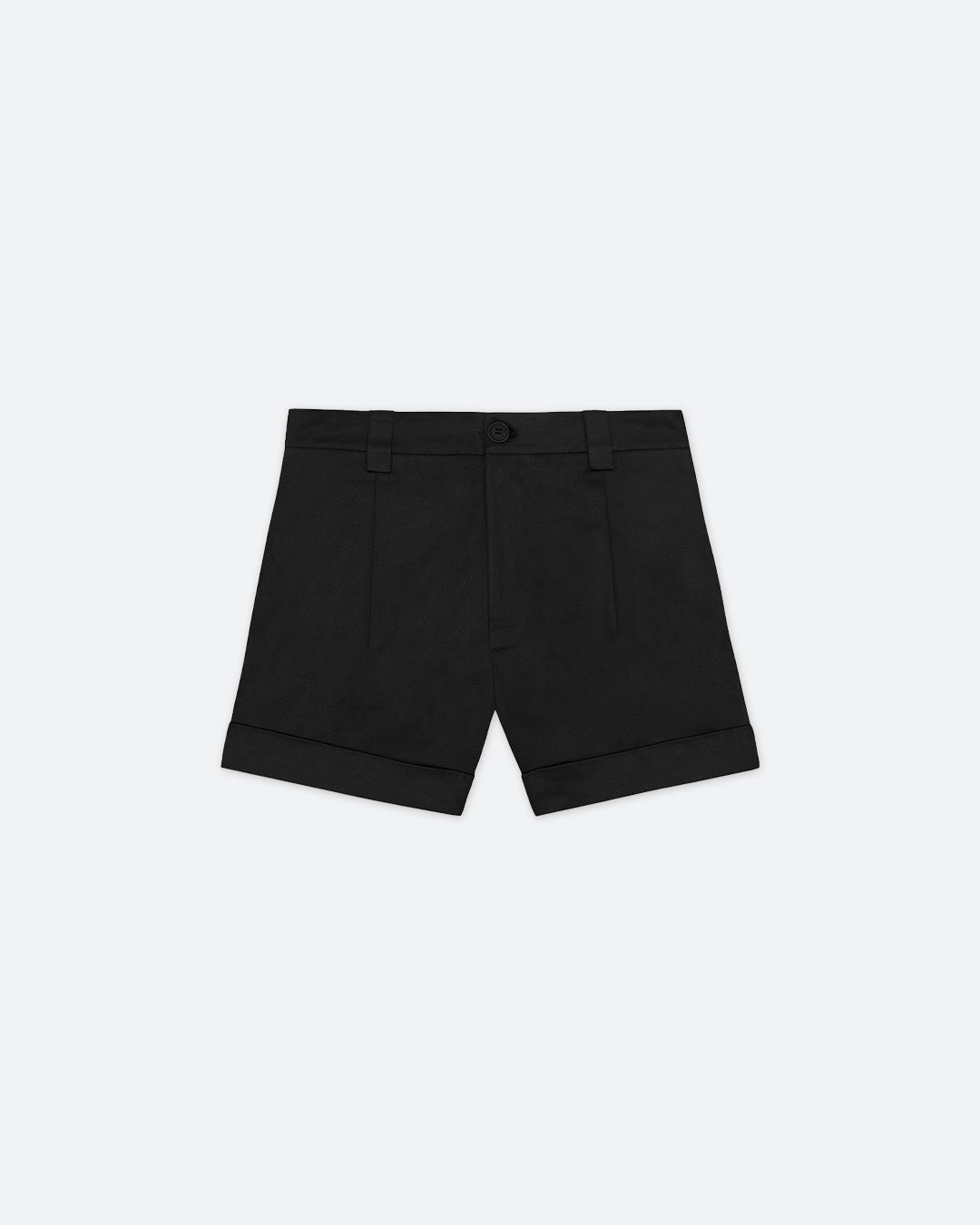 Black Tailored Supima Shorts