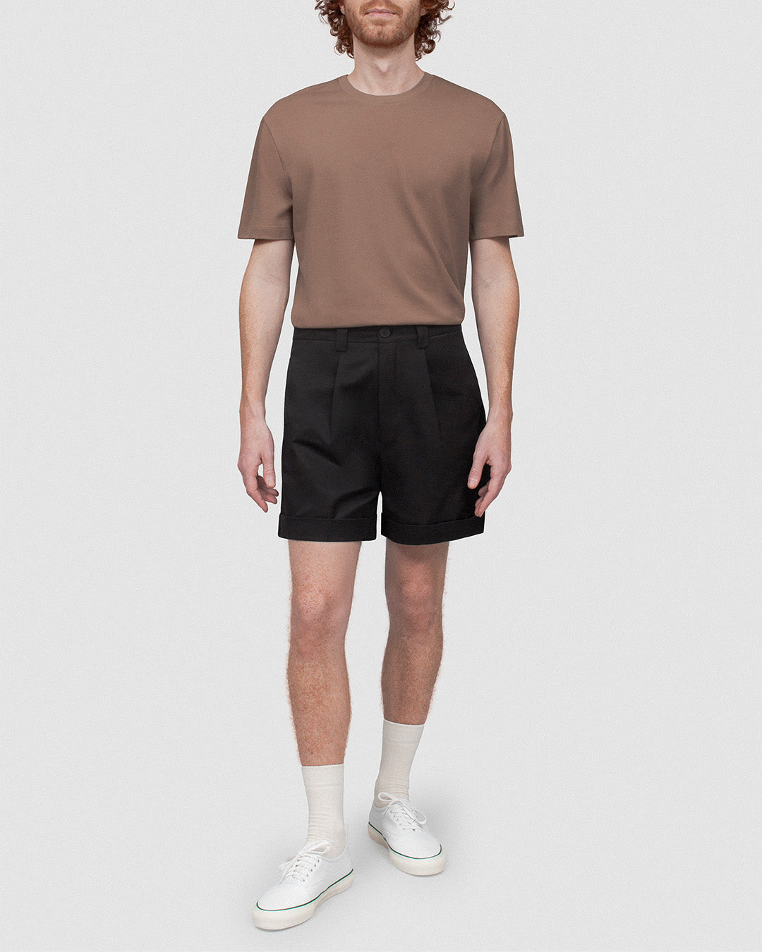 Black Tailored Supima Shorts